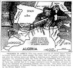 Map of North Africa, published November 10, 1942