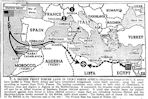 Map of Operation Torch, published November 9, 1942