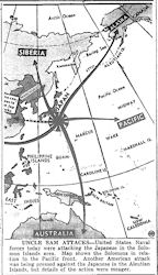 Map of Pacific, published August 10, 1942
