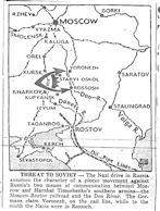 Map of Russia--Rostov, Moscow, published July 11, 1942