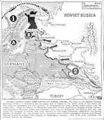 Map of Russian Front, published September 23, 1942