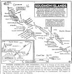 Map of Solomons, Guadalcanal, published August 13, 1942