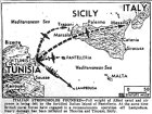 Map of Tunisia, Sicily, Italy, published June 9, 1943