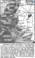 Map of Russian Front, published November 6, 1943