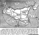 Map of Sicily, published July 13, 1943