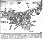 Map of Sicily, published July 15, 1943