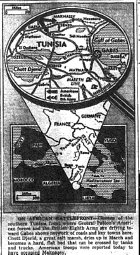 Map of Tunisia--El Guettar, El Hamma, Gabes, Mareth, Matmata, published March 23, 1943