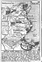 Map of Tunisia--Kairouan, Sousse, published April 12, 1943