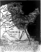 Map of Tunisia--Bizerte, Tunis Offensive, published April 16, 1943
