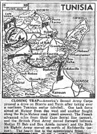 Map of Tunisia--Bizerte, Tunis Offensive, published April 26, 1943