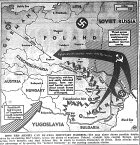Map of Path of Potential Russian Entry to Eastern Europe, published April 19, 1944