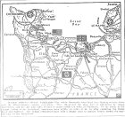 Map of Drive for Cherbourg, Taking of Montebourg, published June 13, 1944