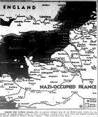 Map Two of D-Day Invasion of Normandy Coast, published June 6, 1944