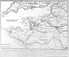 Map of Allied Threats to German Lines, published August 1, 1944
