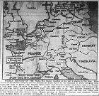 Map of Progress: 3rd Army Reaches Seine, South Forces to Toulon, Maquis Uprisings in Brittany, Cent. and South France, Russians to E. Prussia and Warsaw, 5th Army Invades Florence, published August 21, 1944