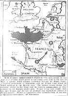 Map of Allied Drives in France, published August 22, 1944