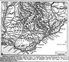 Map of France, Drive to Grenoble by American Forces, Investiture of Marseilles, published August 23, 1944