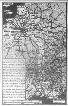 Map of France, Success on All Fronts, published August 24, 1944