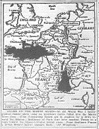 Map of Allied Move into the Marne Area, published August 28, 1944