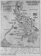 Map of Pacific, Naval Battle in Subuyan and Sulu Seas in the Philippines, published October 25, 1944