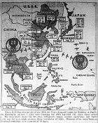 Map of Allied Bombing of Mukden and Southern Manchuria in China, published December 13, 1944