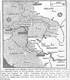 Map of Russian Advance on Hungary, Internal Revolt against Germany, published October 17, 1944