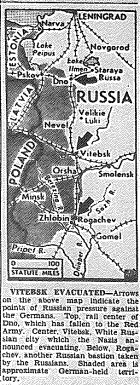 Map of Russia—Vitebsk, published February 26, 1944