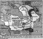 Map of History of Rumania, Paths of Russian Army into Rumania, published August 26, 1944