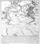 Map of Western and Eastern Fronts Squeeze of Germany, published January 24, 1945
