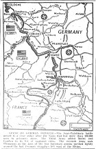 Map of Western Front, Third Army takes Mainz and Landau; Seventh Army takes Pirmasens, published March 23, 1945