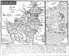 Map of Borneo, Australians make three-way invasion, seize entrance to Brunei Bay, little opposition, published June 11, 1945