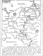 Map of Taking of Bydgoszez, Approach to Poznan, 137 Miles from Berlin, published January 23, 1945