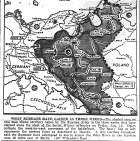 Map of Eastern Front, Gains Since Jan. 12 Start of Winter Offensive, published February 3, 1945