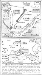 Map of Black Sea, Crimea, Sevastopol, published June 15, 1942