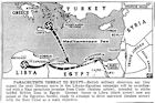 Map of Eastern Mediterranean, published June 24, 1942