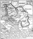 Map of Yugoslavia, published December 20, 1943