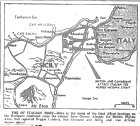 Map of Sicily, Messina Strait, published September 4, 1943