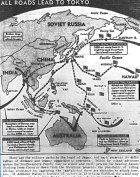 Map of Pacific Distances to Tokyo, published January 9, 1943