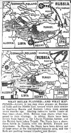 Map of Russia—Hitler's Plans vs. Reality, published January 25, 1943