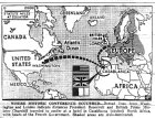 Map of Casablanca Conference Travel, published January 27, 1943