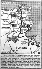 Map of Faid Pass Axis Offensive, Tunisia, published February 16, 1943