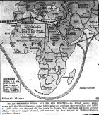 Map of Supply Route Mileage Trimmed by Opening of Mediterranean, published June 5, 1943