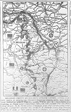 Map of First Army Attack on Aachen; Third Army Withdrawal from Driant; Seventh Army and French First Army Gains North of Belfort, published October 18, 1944