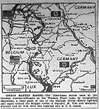 Map of Battle of the Bulge: Allied Capture of Monschau, as Americans Resist German Counter-Offensive, published December 20, 1944