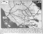 Map of Italy, Cassino, Anzio, published January 24, 1944