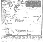 Map of Pacific, Air Attack on Ryukyu Islands, Navy Attack on Marcus Islands, published October 12, 1944