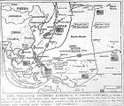 Map of Pacific, Overall View of Allied Advances, published October 30, 1944