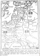Map of Poland, Russian Drive toward Warsaw, Taking of Stanislawow, Lwow, and Brest-Litovsk, published July 28, 1944