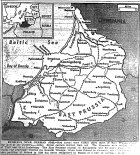 Map of Russian Drive into East Prussia, published August 3, 1944
