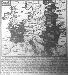 Map of 1944 Allied Conquests, published January 1, 1945